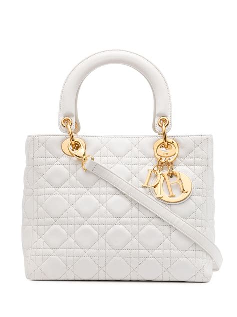 lady dior bag white mini|pre owned lady dior bag.